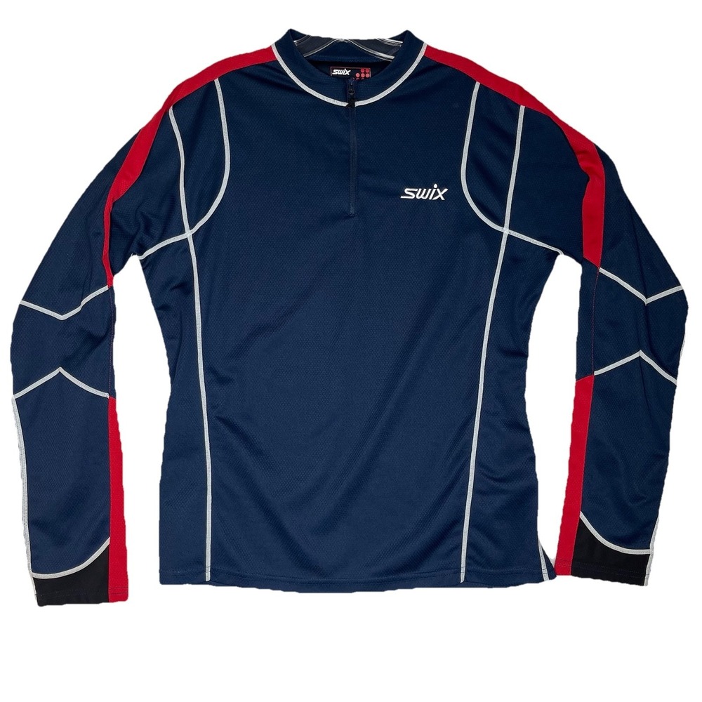 SWIX Men's Base Layer Long Sleeve Shirt 1/4 Zip L Winter Nordic Ski